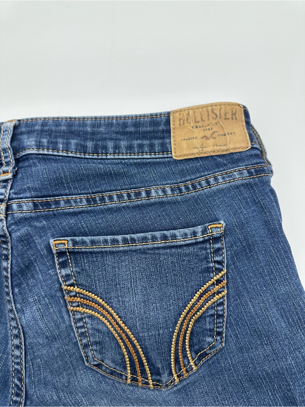 Hollister Distressed Skinny Jeans Blue Ripped Knee Size 27 5S (Preowned) - Picture 12 of 12
